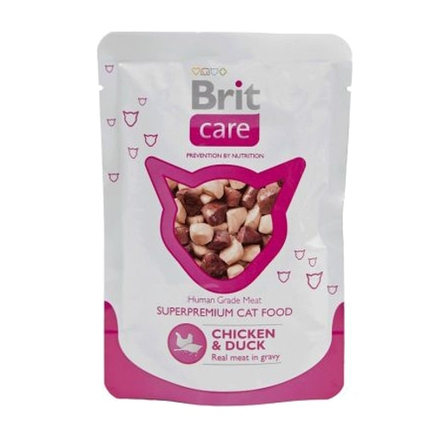 Brit Care Cat Chicken&Duck Кусочки филе в соусе для взрослых кошек (с курицей и уткой) – интернет-магазин Ле’Муррр