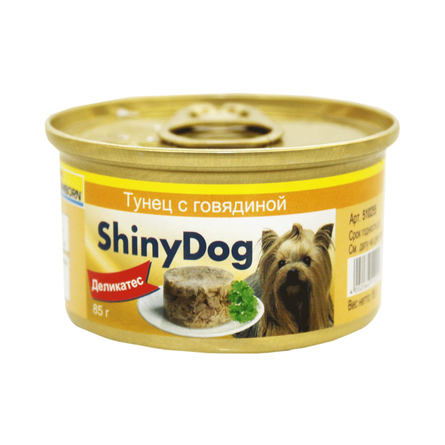 Gimpet ShinyDog Филе в собственном соку для взрослых собак всех пород (с тунцом и говядиной) – интернет-магазин Ле’Муррр