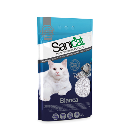 SaniCat Bianca Комкующийся глиняный наполнитель для кошек – интернет-магазин Ле’Муррр