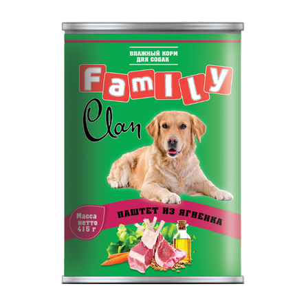 Clan Family Паштет для взрослых собак всех пород (с ягненком) – интернет-магазин Ле’Муррр