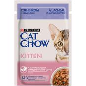 Влажный корм Cat Chow® для котят с ягненком и кабачками в соусе, Пауч