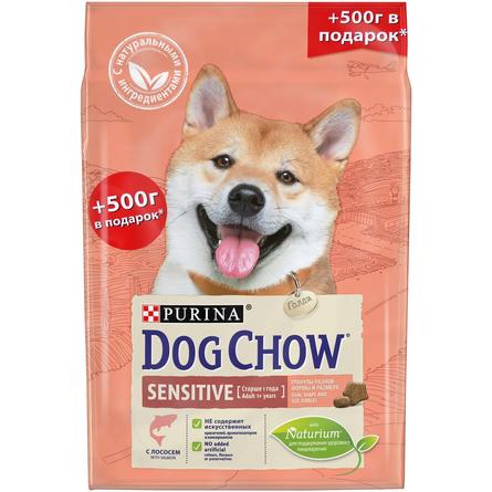 DOG CHOW Сухой корм для собак с чувствительны пищеварением (лосось) – интернет-магазин Ле’Муррр