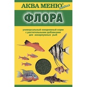Аква Меню "Флора" корм с растительными добавками для рыб