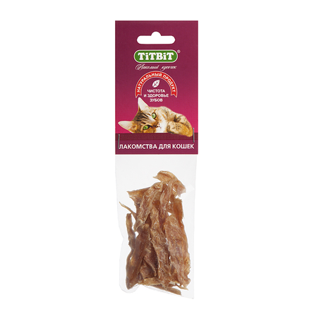 TiTBiT Кусочки вяленого мяса для взрослых кошек (с курицей) – интернет-магазин Ле’Муррр