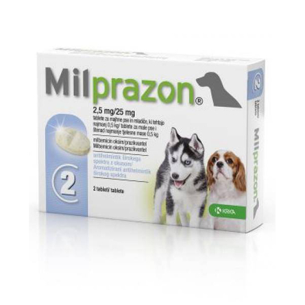 KRKA Милпразон Антигельминтик для щенков и мелких собак, 2 таблетки – интернет-магазин Ле’Муррр