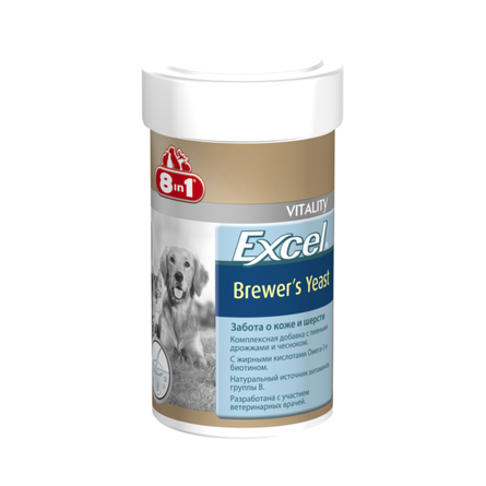 Excel Brewer's Yeast Витамины для крупных взрослых собак для кожи и шерсти (с дрожжами и чесноком), 140 таблеток – интернет-магазин Ле’Муррр